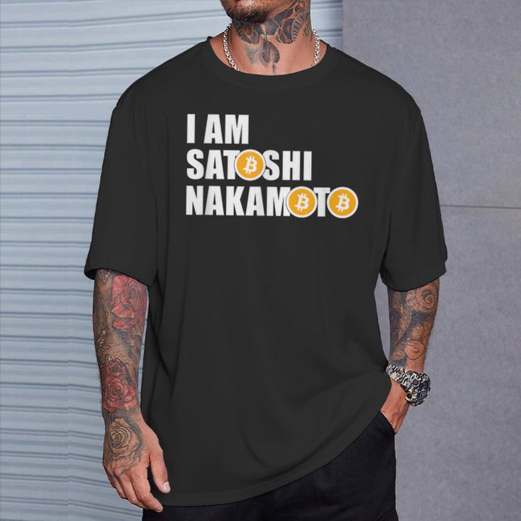 I Amatoshi Nakamoto Bitcoin Creator Meme Tシャツ 彼への贈り物