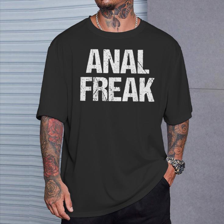 Anal Freak 面白い言葉 皮肉 かわいい クール アナルノベルティ Tシャツ 彼への贈り物