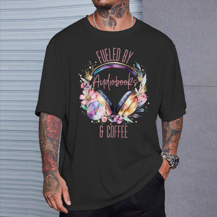 Audiobooks Coffee Lover Women Listen To Books Spicy Romance T-Shirt Gifts for Him