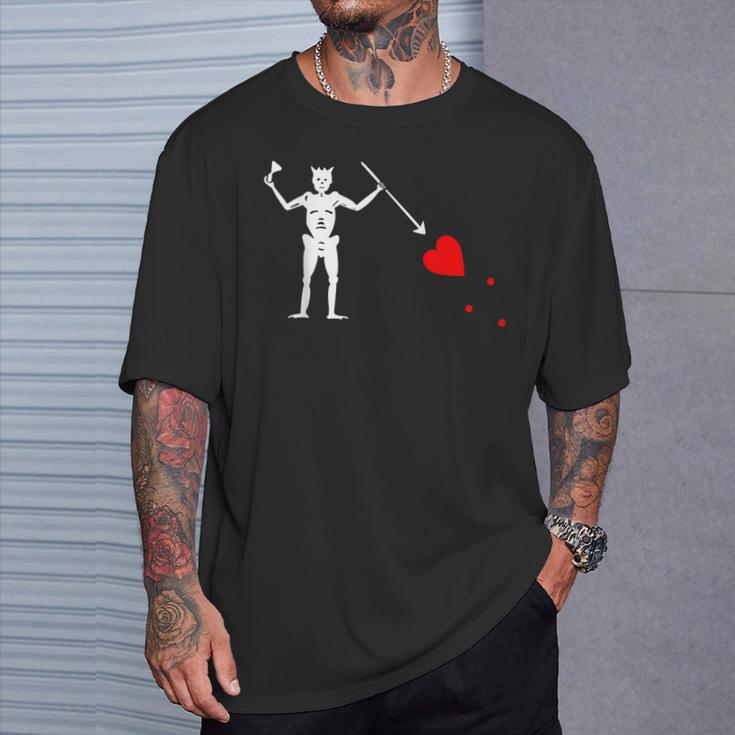 Avec Drapeau Pirate Jolly Roger De Barbe Noire T-Shirt Cadeaux pour lui