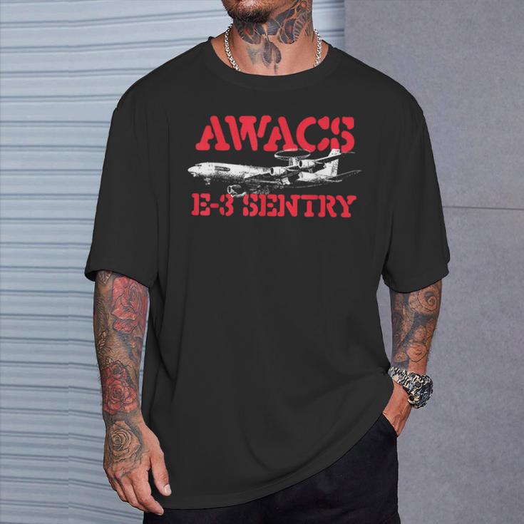 Awacs E-3Entry 米軍パイロット貨物機 Tシャツ 彼への贈り物