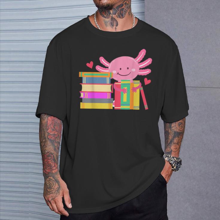 Axolotl Book Reading Librarian English Teacher For Men Women Kids T-Shirt Gifts for Him Axolotl Book Reading Librarian English Teacher For Men Women Kids T-Shirt Gifts for Him