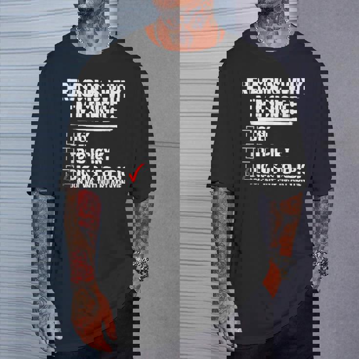 Bachelor メンズ シャツ Rasons Why I'mingle Big Dick Fun Tシャツ 彼への贈り物