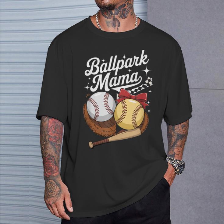 Ballpark Mama Baseball Softball Mom Sports Mother's Day Mom T-Shirt Gifts for Him Ballpark Mama Baseball Softball Mom Sports Mother's Day Mom T-Shirt Gifts for Him