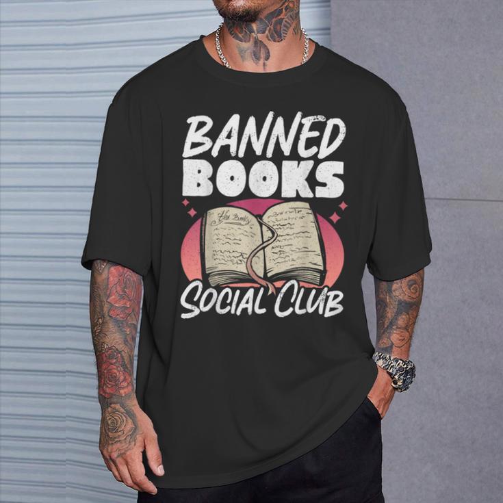 Banned Books Social Club T-Shirt Gifts for Him Banned Books Social Club T-Shirt Gifts for Him