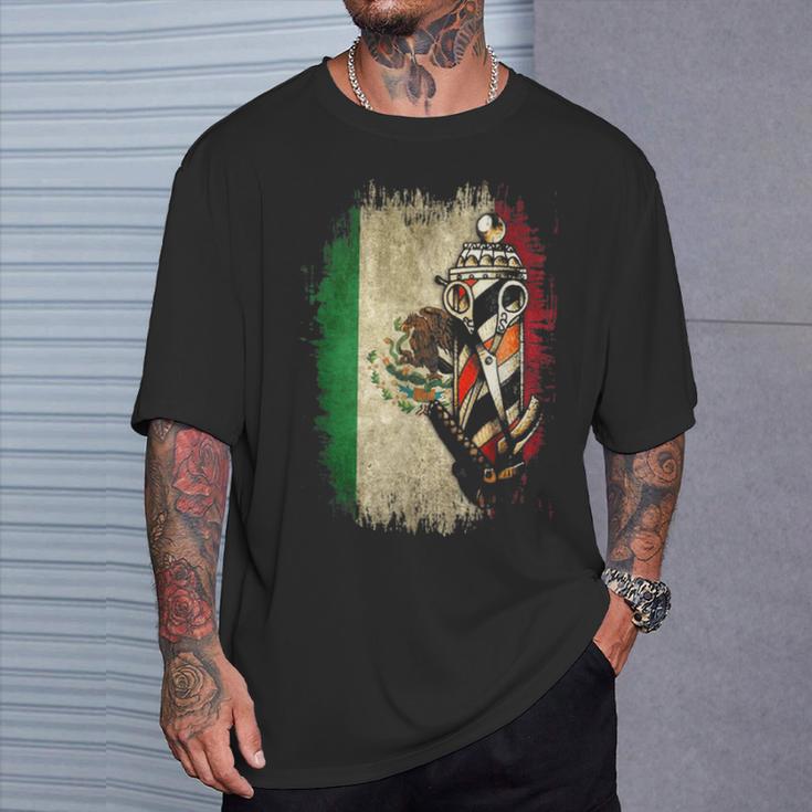 Barber Pole メキシコ国旗 ベスト バーバー シャツ メンズ Tシャツ 彼への贈り物