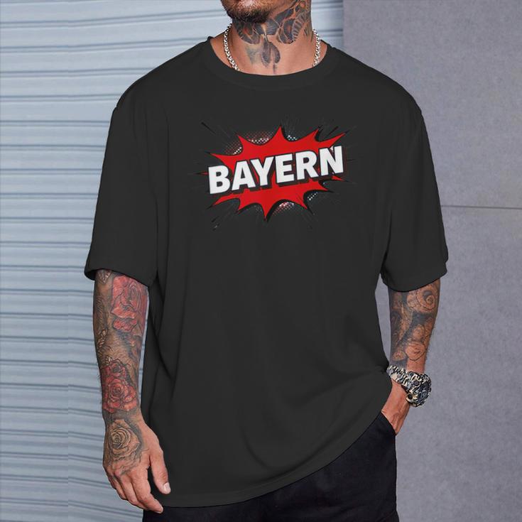 Bayern Comic Book Style Splash T-Shirt Gifts for Him