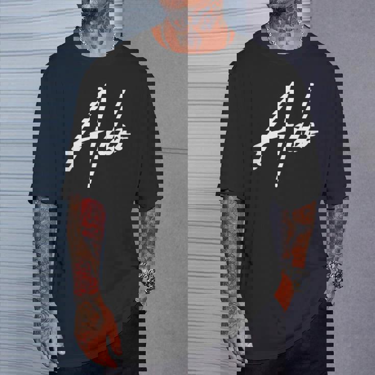 Beautiful Handwritten Font Ado Calligraphy Tシャツ 彼への贈り物