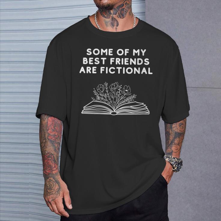 Some Of My Best Friends Are Fictional Book Lover Nerd T-Shirt Gifts for Him Some Of My Best Friends Are Fictional Book Lover Nerd T-Shirt Gifts for Him