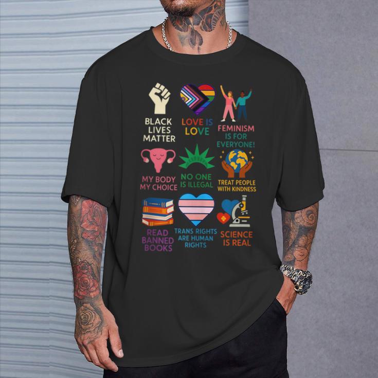 BLM Human Rights Feminism Trans Science Books LGBTQ Kindness T-Shirt Gifts for Him BLM Human Rights Feminism Trans Science Books LGBTQ Kindness T-Shirt Gifts for Him