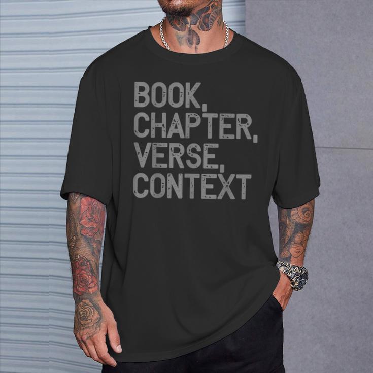 Book Chapter Verse Context Christian Theology T-Shirt Gifts for Him