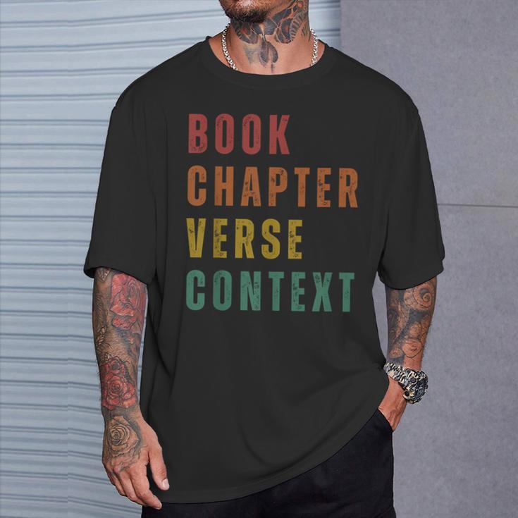 Book Chapter Verse Context T-Shirt Gifts for Him
