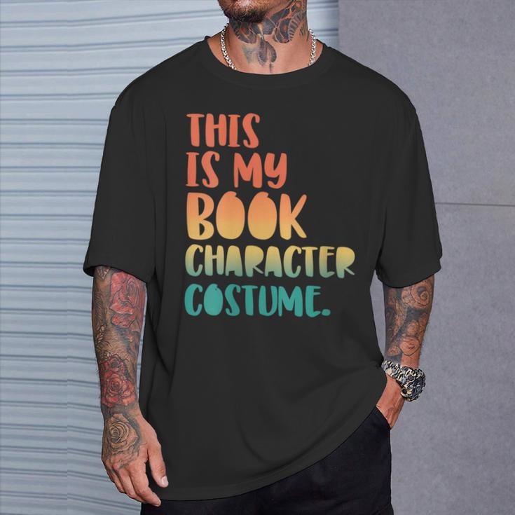 This Is My Book Character Costume Retro Halloween T-Shirt Gifts for Him