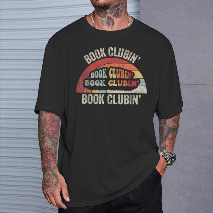 Book Clubin' Retro 70s Style Book Club Reader Graphic T-Shirt Gifts for Him Book Clubin' Retro 70s Style Book Club Reader Graphic T-Shirt Gifts for Him