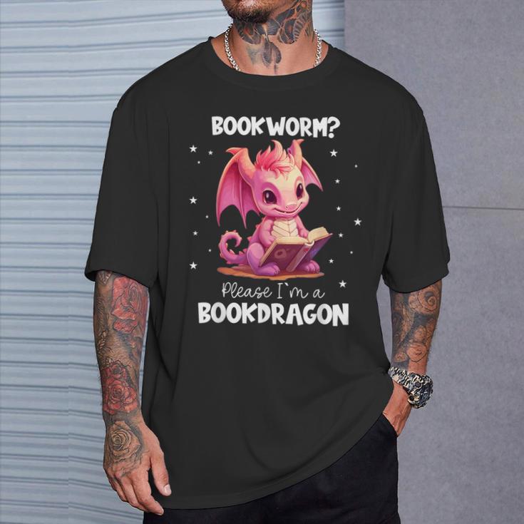 I Am The Book Dragon Bookworm Reading Book Lover T-Shirt Gifts for Him