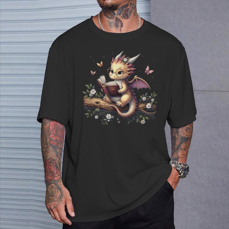 Book Dragon T-Shirt Gifts for Him