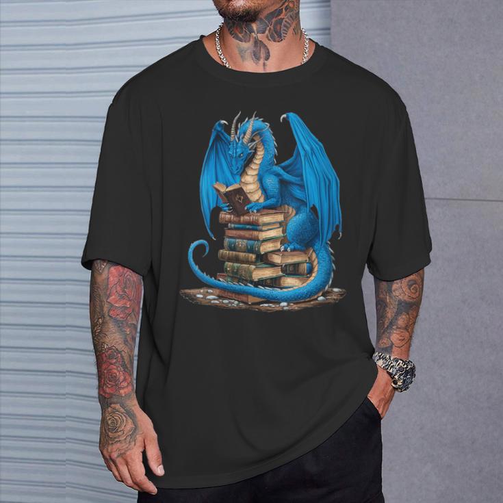 Book Lover Bookworm Reading Books Dragon T-Shirt Gifts for Him Book Lover Bookworm Reading Books Dragon T-Shirt Gifts for Him