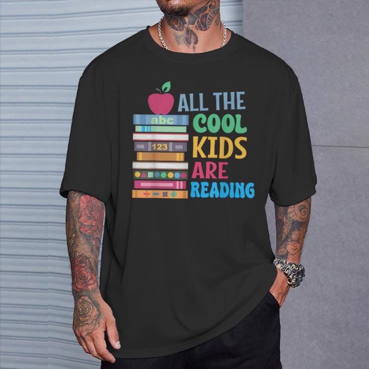 Book Lover All The Cool Kids Reading T-Shirt Gifts for Him