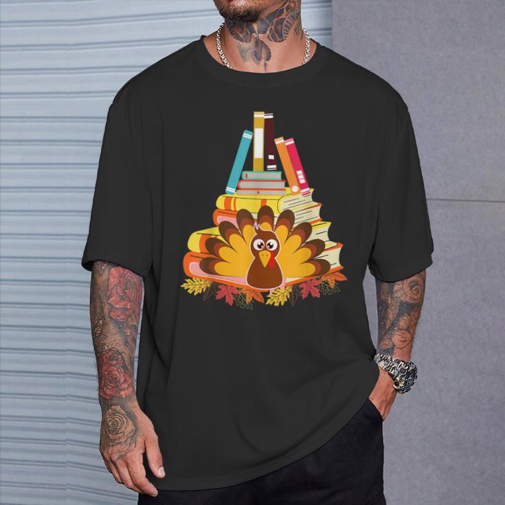 Book Lover Turkey Day Thankful Holiday Thanksgiving Day T-Shirt Gifts for Him Book Lover Turkey Day Thankful Holiday Thanksgiving Day T-Shirt Gifts for Him