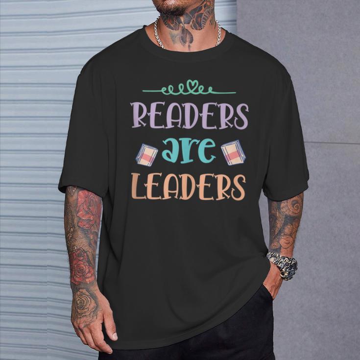Book Lovers Shirt Reading Lover Shirt Readers Are Leaders T-Shirt Gifts for Him