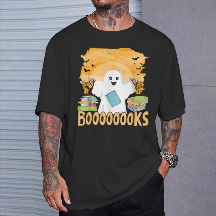 Book Reading Club Halloween Book Lovers Spooky Librarians T-Shirt Gifts for Him