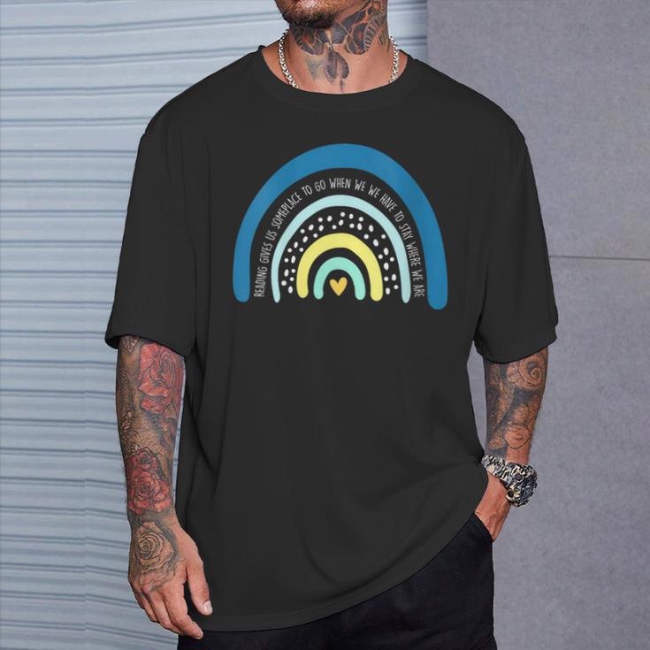Book Reading Reading Gives Us Someplace To Go T-Shirt Gifts for Him