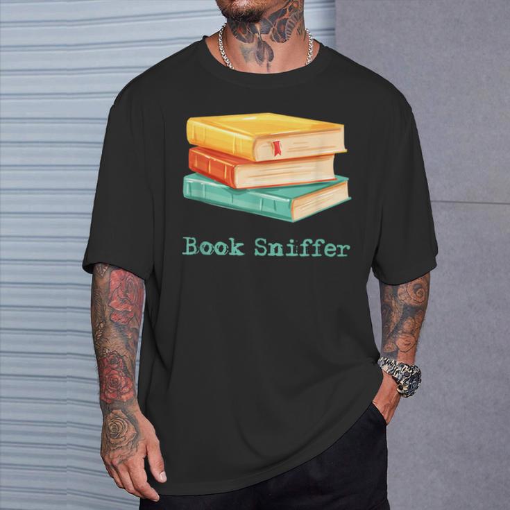 Book Sniffer Sniffing Booksniffing For Readers T-Shirt Gifts for Him