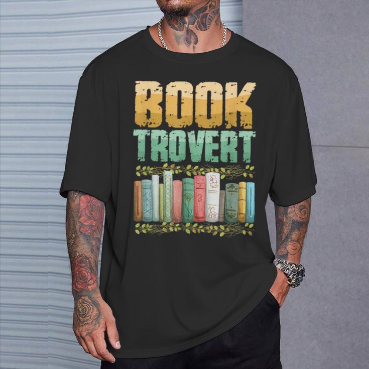 Book Trovert Introvert Reader T-Shirt Gifts for Him Book Trovert Introvert Reader T-Shirt Gifts for Him