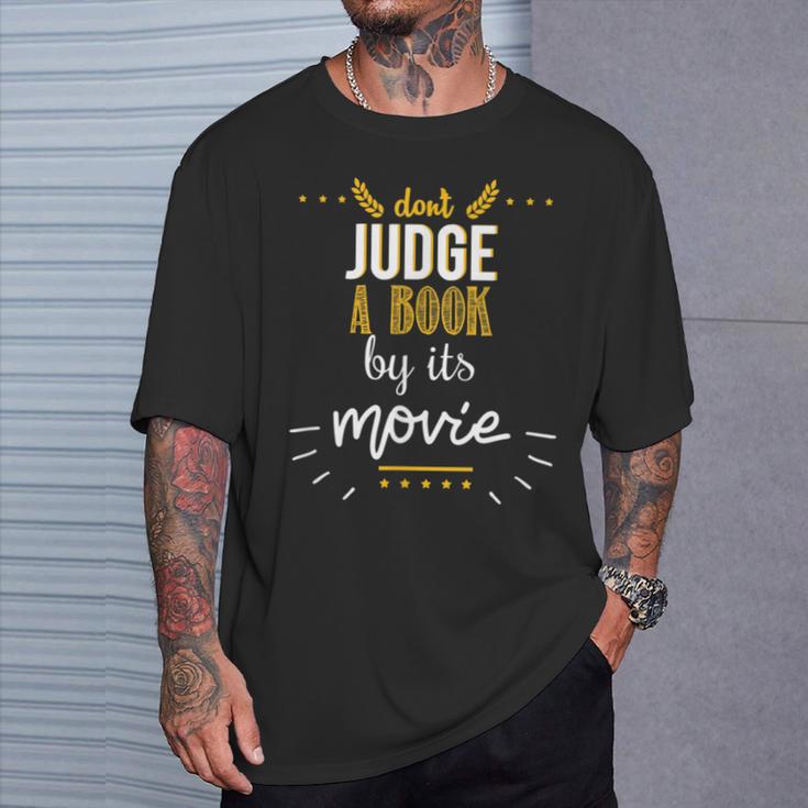 Booklovers Don't Judge A Book By Its Movie T-Shirt Gifts for Him Booklovers Don't Judge A Book By Its Movie T-Shirt Gifts for Him
