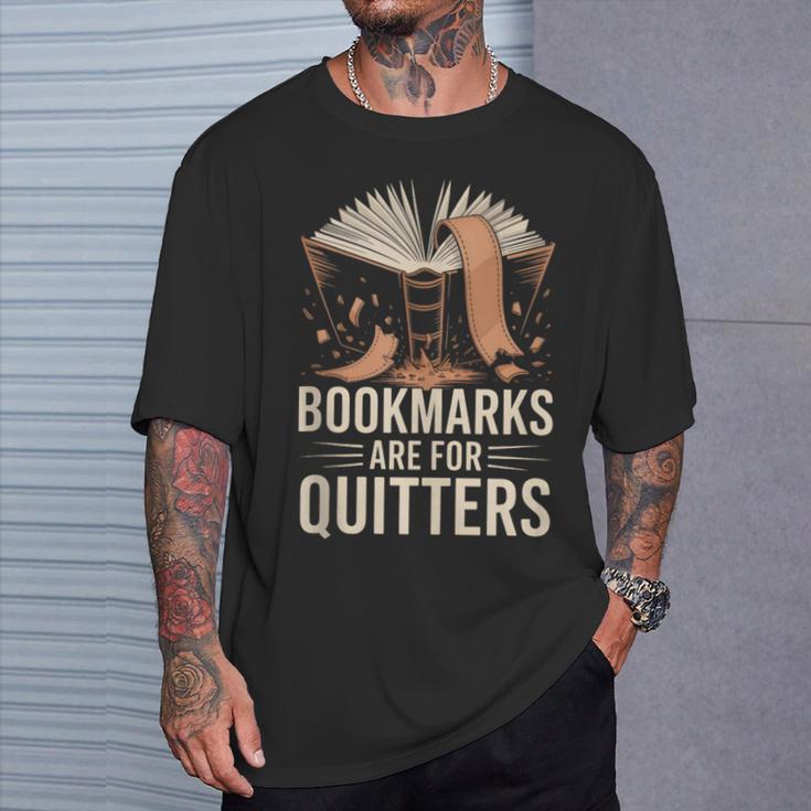 Bookmarks For Quitter Reading Teacher Nerdy Book T-Shirt Gifts for Him