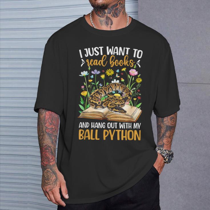 Books And My Ball Python Owner Ball Python Lover T-Shirt Gifts for Him Books And My Ball Python Owner Ball Python Lover T-Shirt Gifts for Him
