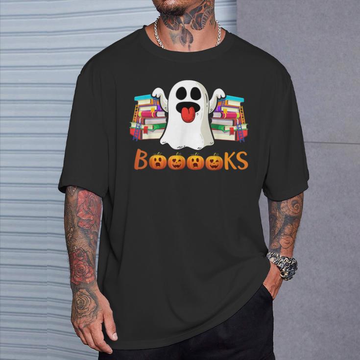 Books Lovers Boo Scary GhostShirt T-Shirt Gifts for Him