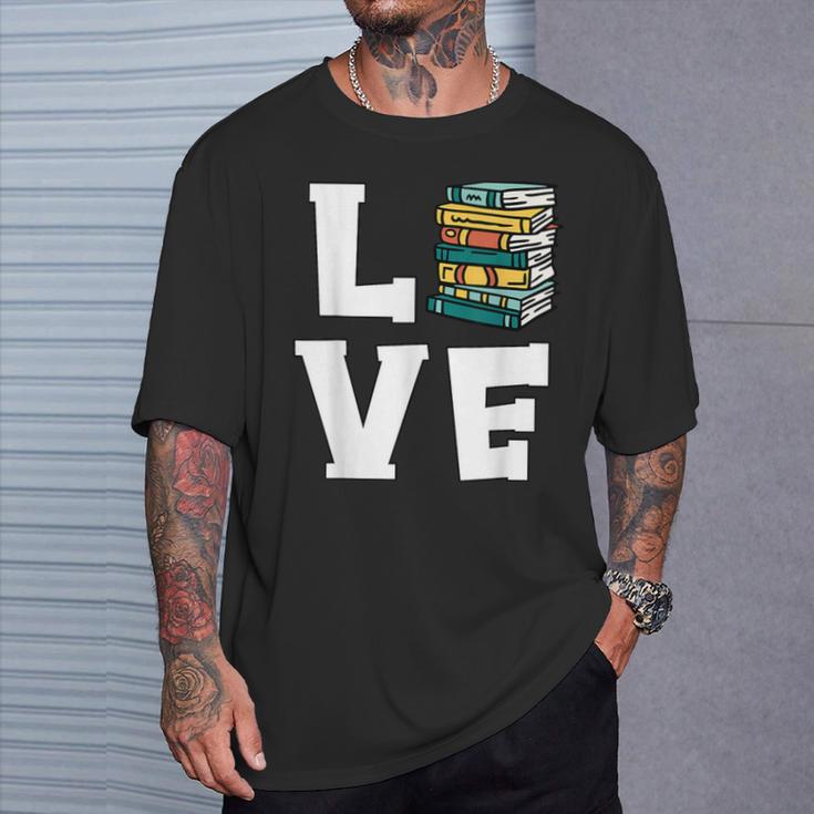 Bookworm Love Book Lover Reading Librarian T-Shirt Gifts for Him Bookworm Love Book Lover Reading Librarian T-Shirt Gifts for Him
