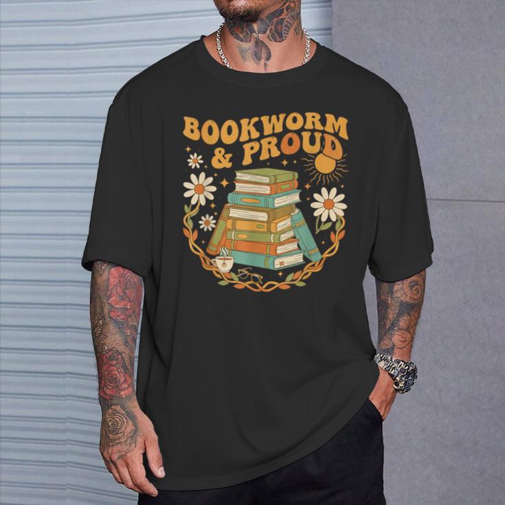Bookworm And Proud Retro Reading Aesthetic Books Library T-Shirt Gifts for Him Bookworm And Proud Retro Reading Aesthetic Books Library T-Shirt Gifts for Him