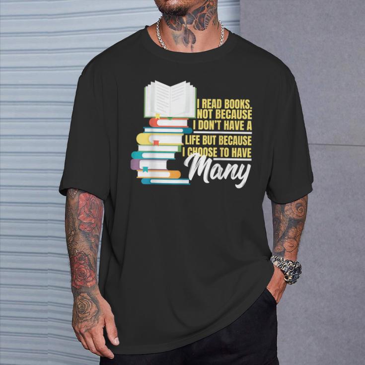 Bookworm Shirt I Read Books Reader Nerd T-Shirt Gifts for Him