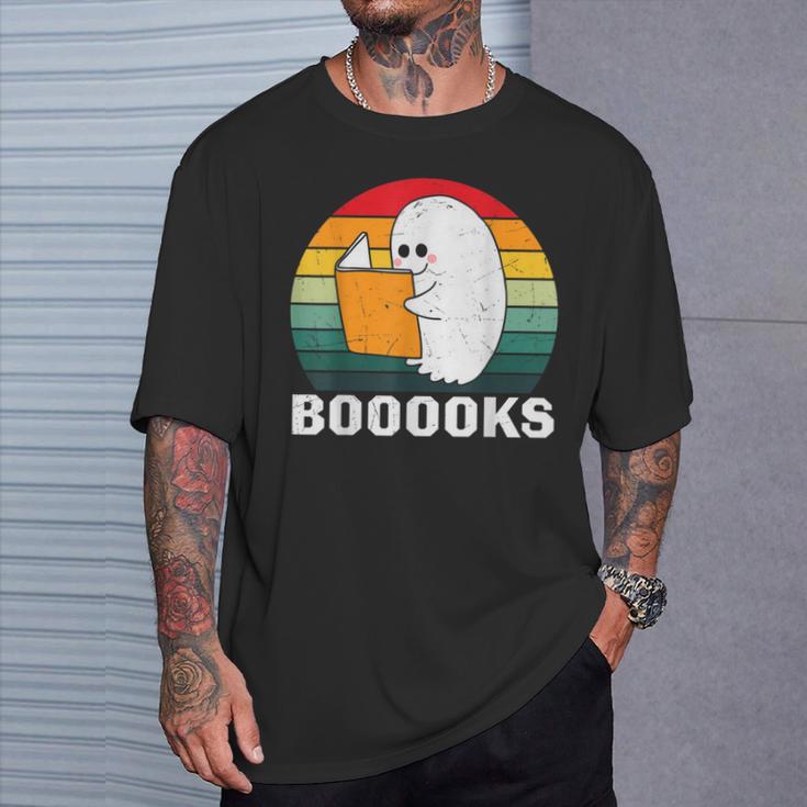 Booooks Funny Halloween Ghost Books For Bookworm Readers T-Shirt Gifts for Him Booooks Funny Halloween Ghost Books For Bookworm Readers T-Shirt Gifts for Him