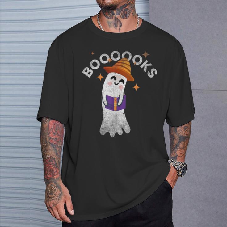 Boooooks Halloween Ghost Reading Book For Teacher & Student For Men Women Kids T-Shirt Gifts for Him Boooooks Halloween Ghost Reading Book For Teacher & Student For Men Women Kids T-Shirt Gifts for Him
