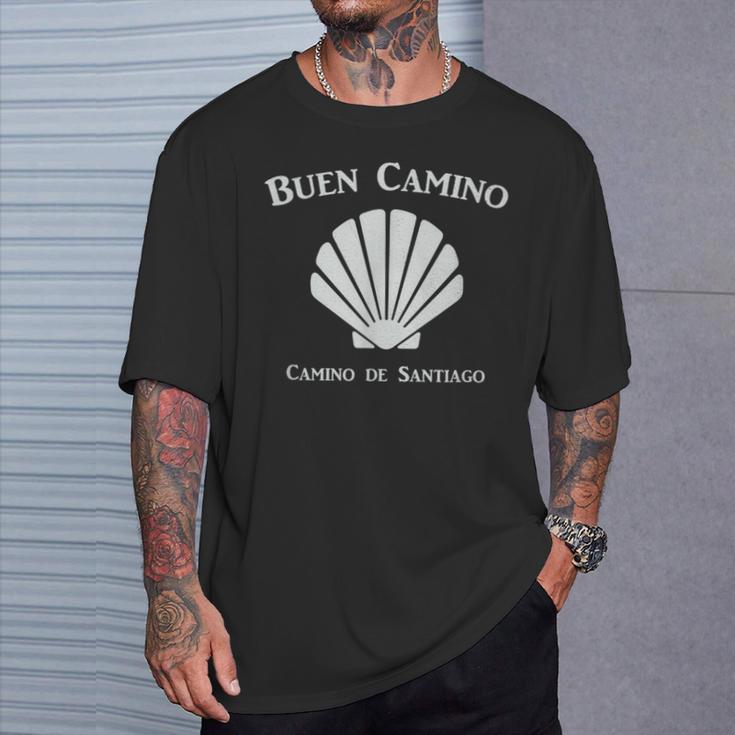 Buen Caminohell カミノデサンティアゴ巡礼ザ・ウェイ Tシャツ 彼への贈り物