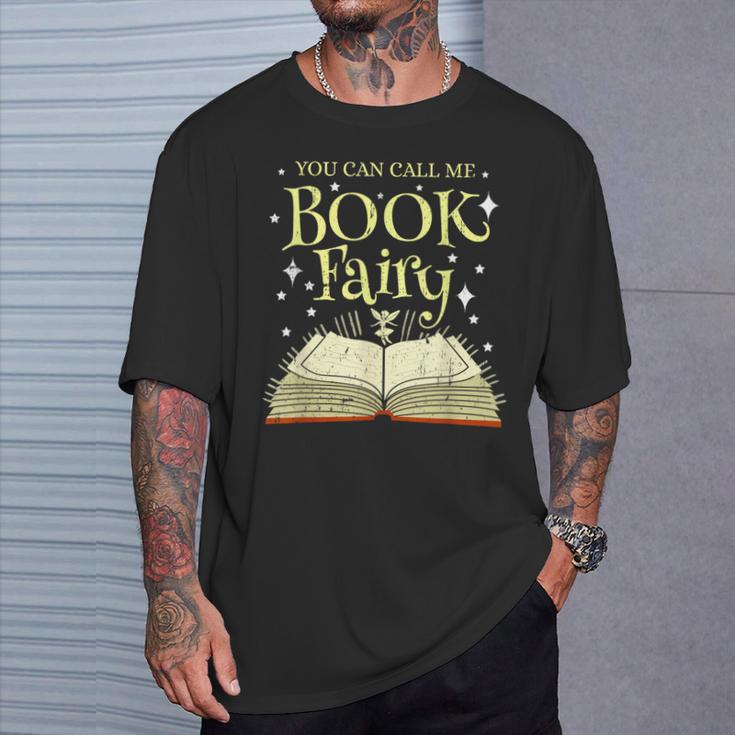 You Can Call Me Book Fairy Librarian Vintage T-Shirt Gifts for Him