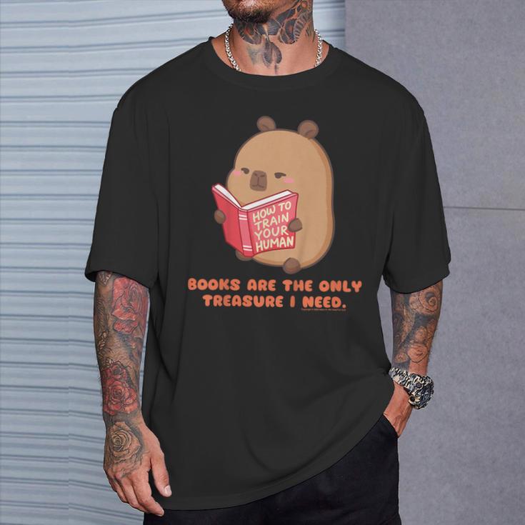 CapyFun Books Are The Only Treasure I Need Capybara Kids T-Shirt Gifts for Him CapyFun Books Are The Only Treasure I Need Capybara Kids T-Shirt Gifts for Him