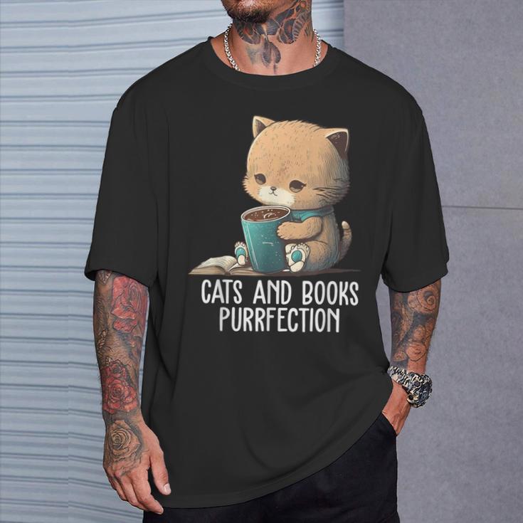Cats And Books Purrfection Book Lover Book Nerd Librarian T-Shirt Gifts for Him Cats And Books Purrfection Book Lover Book Nerd Librarian T-Shirt Gifts for Him
