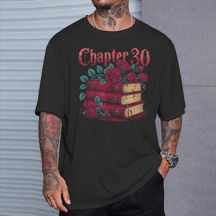 Chapter 30 Gothic 30th Birthday Book Lover Dark Romance T-Shirt Gifts for Him