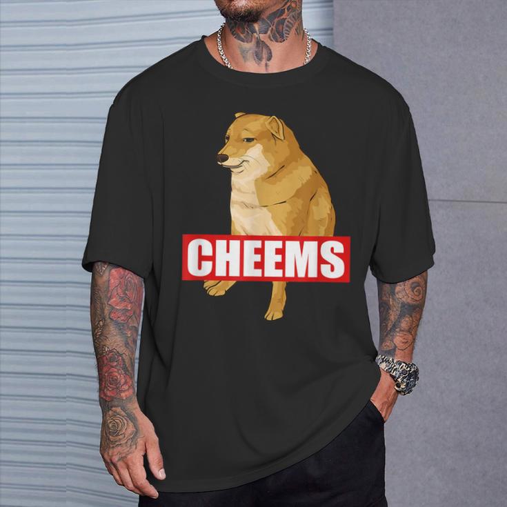 Cheems Dog おもしろ柴犬ダンクミーム Tシャツ 彼への贈り物