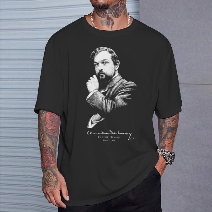 Claude Debussy-クロード・ドビュッシー-フランスの作曲家-クラシック音楽 Tシャツ 彼への贈り物