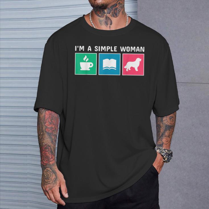 Coffee Books And Bernese Mountain Dog Men Women Kids T-Shirt Gifts for Him