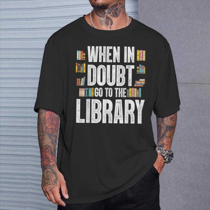 Cool Book Reader Men Women Library Themed Bookworm Librarian T-Shirt Gifts for Him