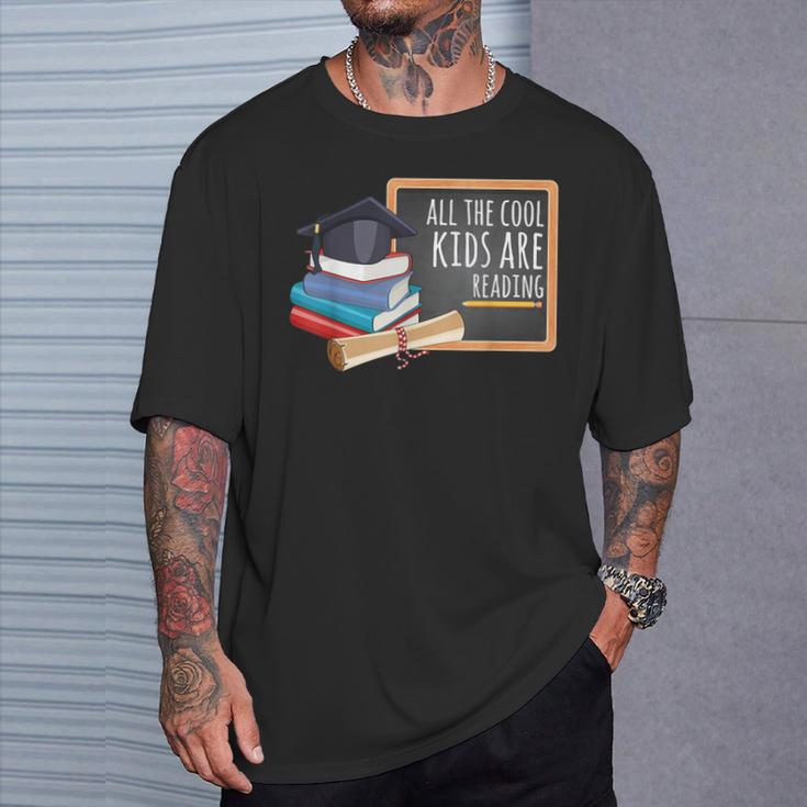 All The Cool Kids Are Reading Book Nerd School Graduation T-Shirt Gifts for Him All The Cool Kids Are Reading Book Nerd School Graduation T-Shirt Gifts for Him