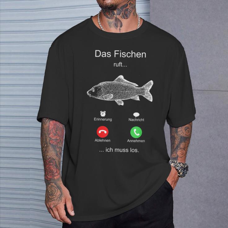 Cooles Das Fischen Ruft Angel Geburtstag Geschenk T-Shirt Geschenke für Ihn