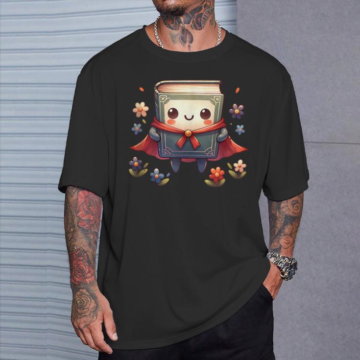 Cute Book Super Hero Reading Superhero T-Shirt Gifts for Him