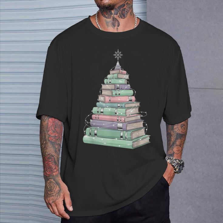 Cute Bookmas Christmas Book Tree Book Lover Teacher T-Shirt Gifts for Him Cute Bookmas Christmas Book Tree Book Lover Teacher T-Shirt Gifts for Him